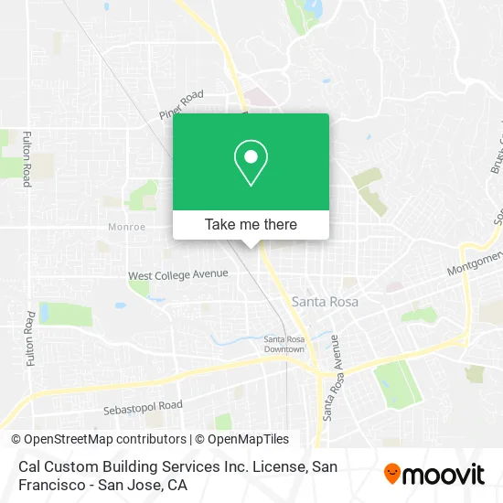 Cal Custom Building Services Inc. License map