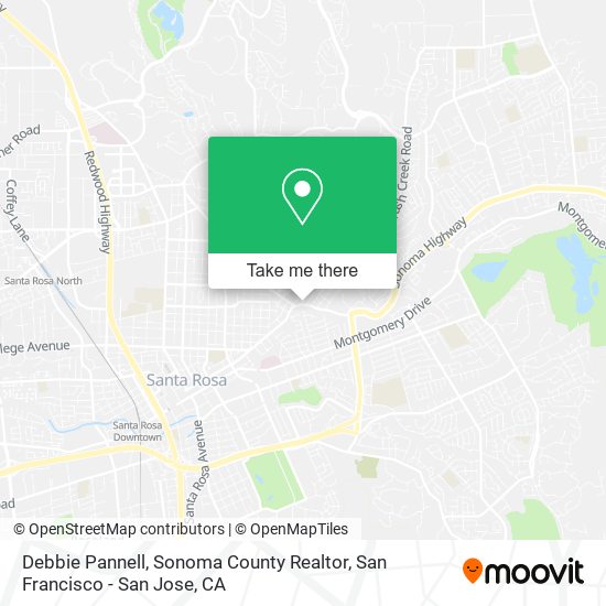 Debbie Pannell, Sonoma County Realtor map