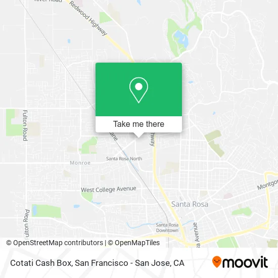 Mapa de Cotati Cash Box
