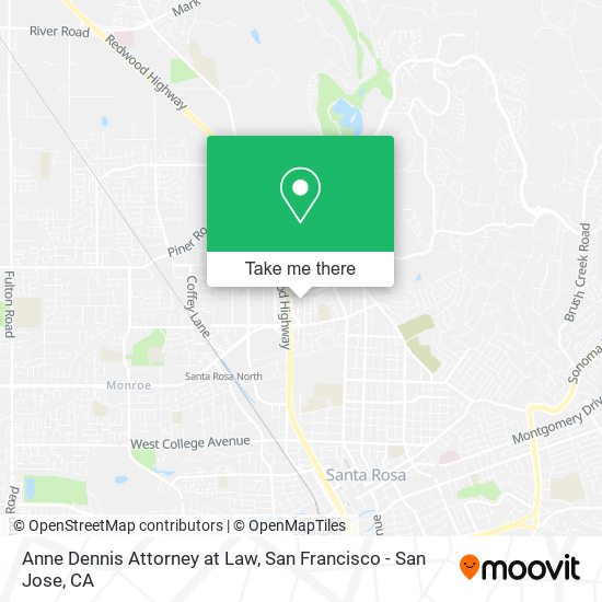 Anne Dennis Attorney at Law map