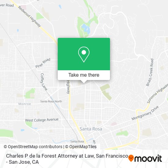 Charles P de la Forest Attorney at Law map
