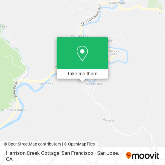 Harrison Creek Cottage map