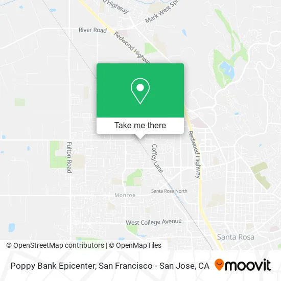 Mapa de Poppy Bank Epicenter