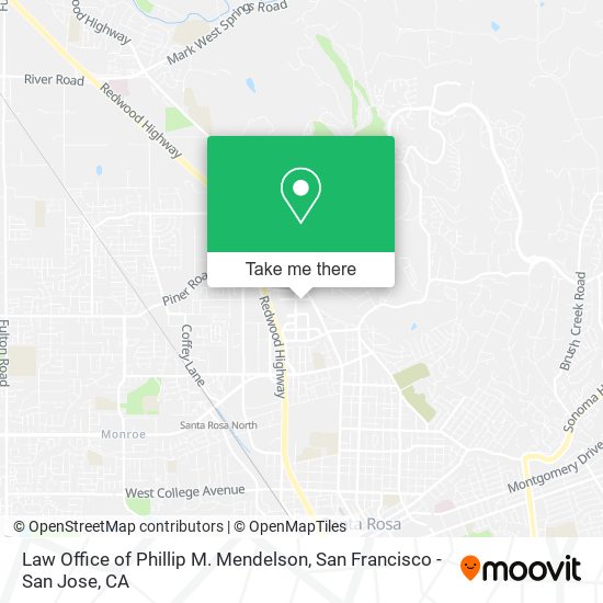 Mapa de Law Office of Phillip M. Mendelson