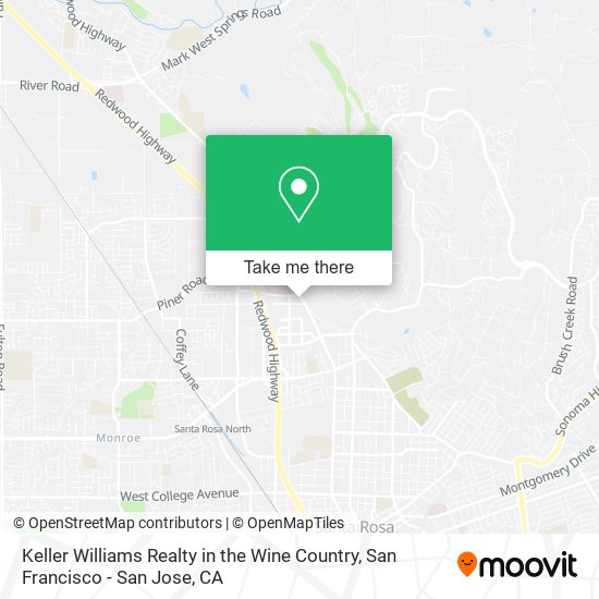 Mapa de Keller Williams Realty in the Wine Country