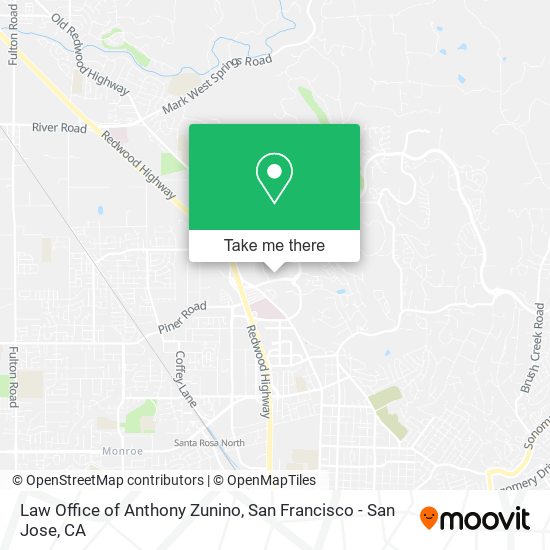Mapa de Law Office of Anthony Zunino