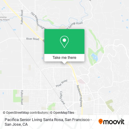 Pacifica Senior Living Santa Rosa map