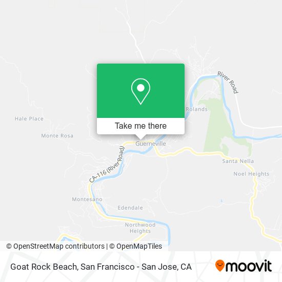 Goat Rock Beach map