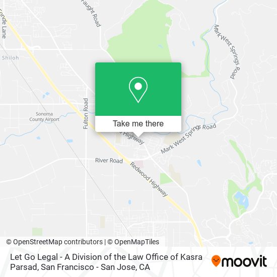 Mapa de Let Go Legal - A Division of the Law Office of Kasra Parsad