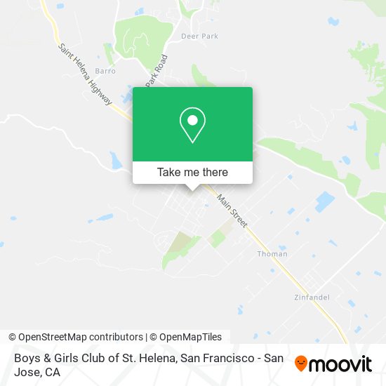 Boys & Girls Club of St. Helena map