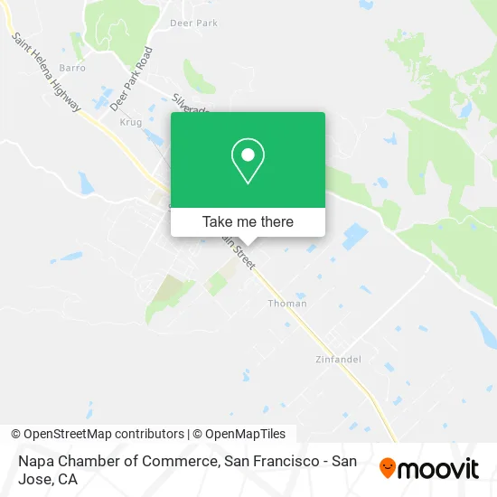 Napa Chamber of Commerce map
