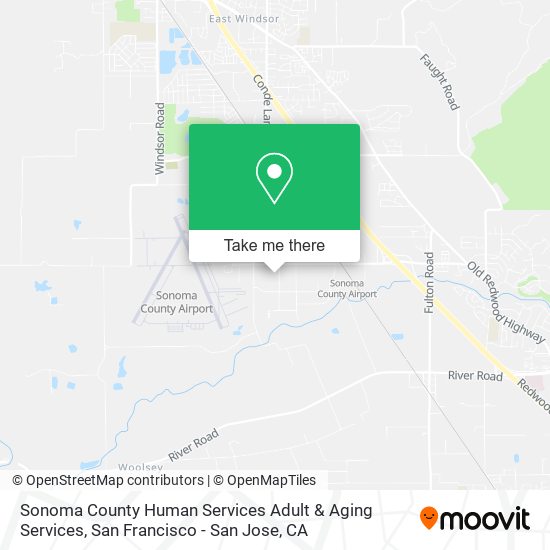 Sonoma County Human Services Adult & Aging Services map