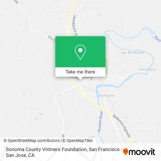 Sonoma County Vintners Foundation map