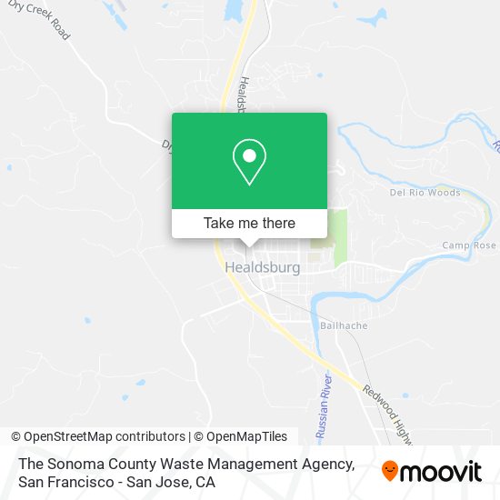 The Sonoma County Waste Management Agency map