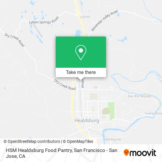 HSM Healdsburg Food Pantry map