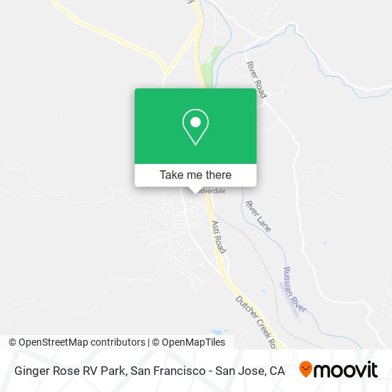 Ginger Rose RV Park map