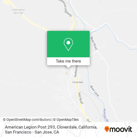 American Legion Post 293, Cloverdale, California map