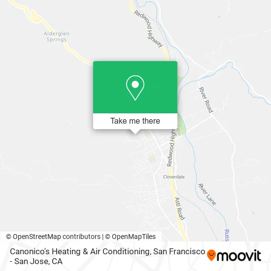 Canonico's Heating & Air Conditioning map