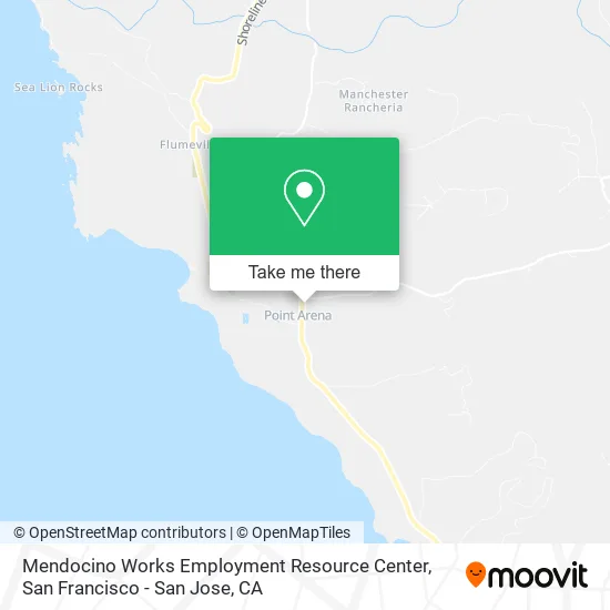 Mendocino Works Employment Resource Center map