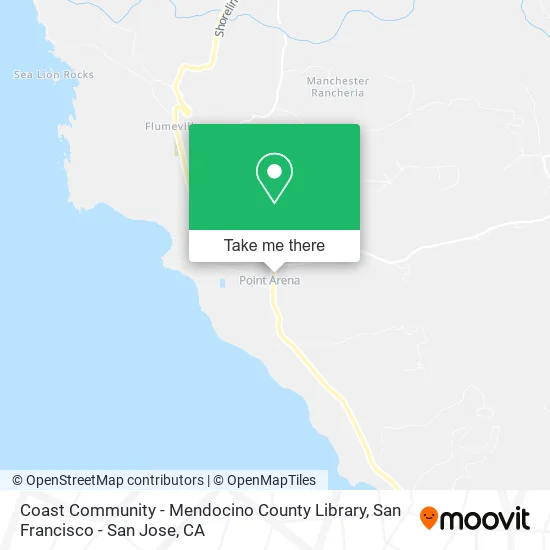 Coast Community - Mendocino County Library map