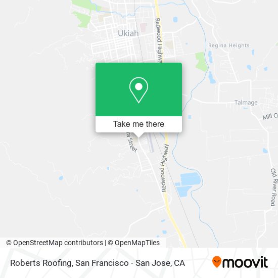 Roberts Roofing map