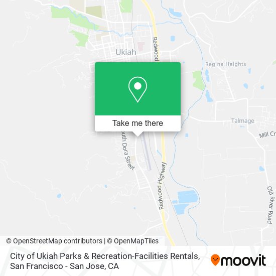 City of Ukiah Parks & Recreation-Facilities Rentals map