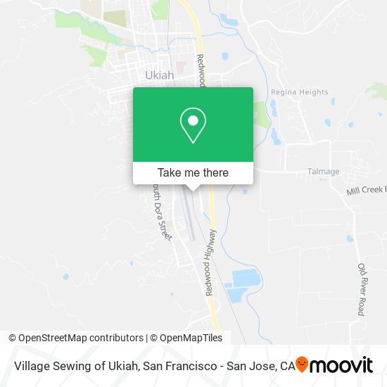 Village Sewing of Ukiah map