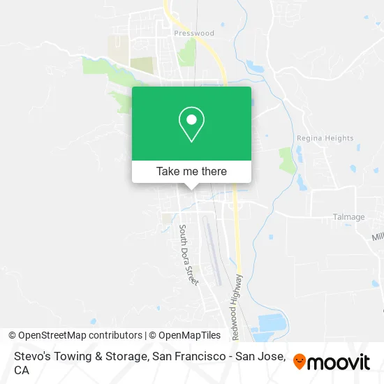 Stevo's Towing & Storage map
