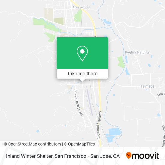 Inland Winter Shelter map