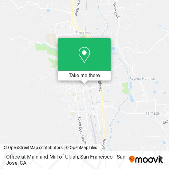 Office at Main and Mill of Ukiah map