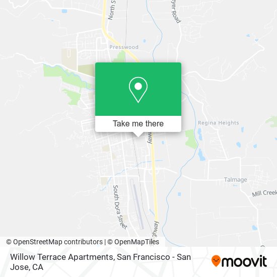 Mapa de Willow Terrace Apartments