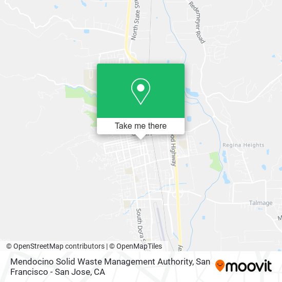 Mapa de Mendocino Solid Waste Management Authority