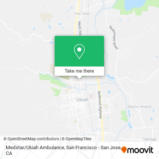 Medstar/Ukiah Ambulance map