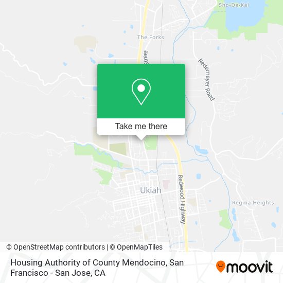 Mapa de Housing Authority of County Mendocino