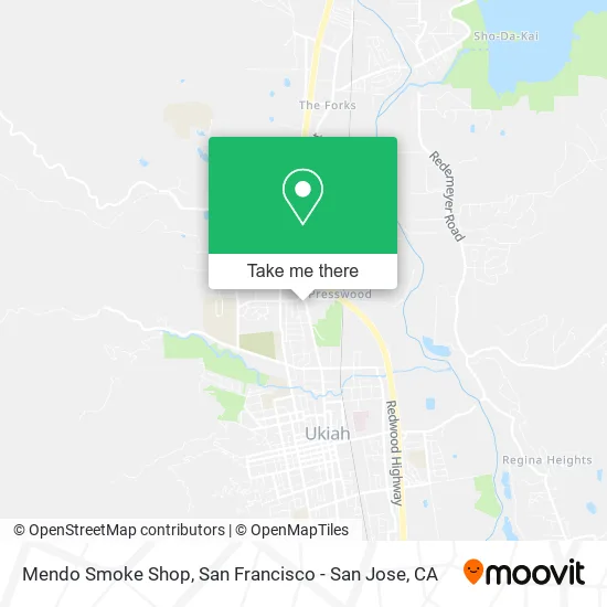 Mendo Smoke Shop map