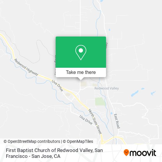 First Baptist Church of Redwood Valley map