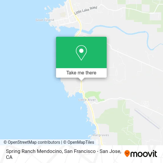Spring Ranch Mendocino map