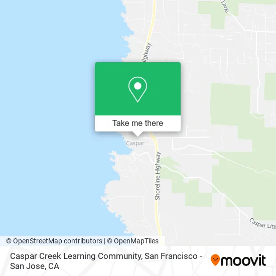 Caspar Creek Learning Community map
