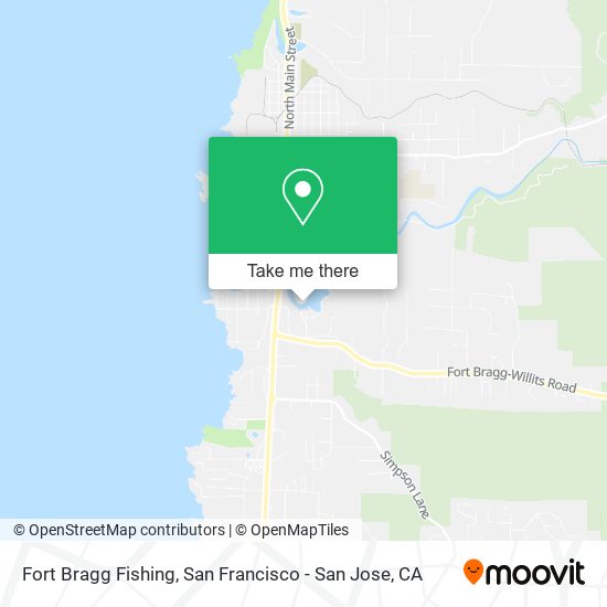 Fort Bragg Fishing map