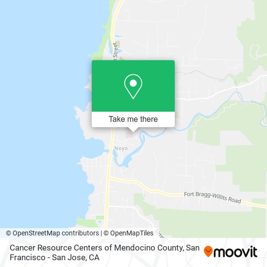 Cancer Resource Centers of Mendocino County map