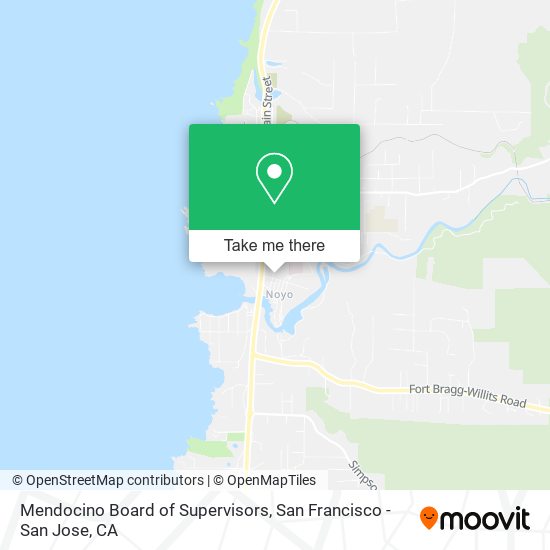 Mendocino Board of Supervisors map