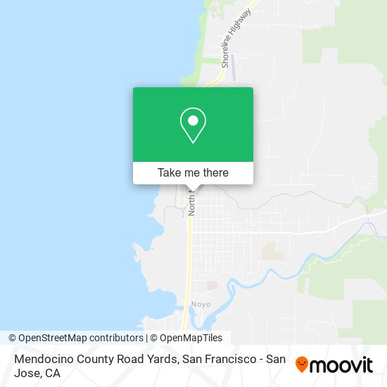 Mendocino County Road Yards map