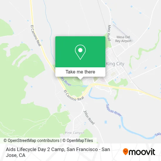 Aids Lifecycle Day 2 Camp map