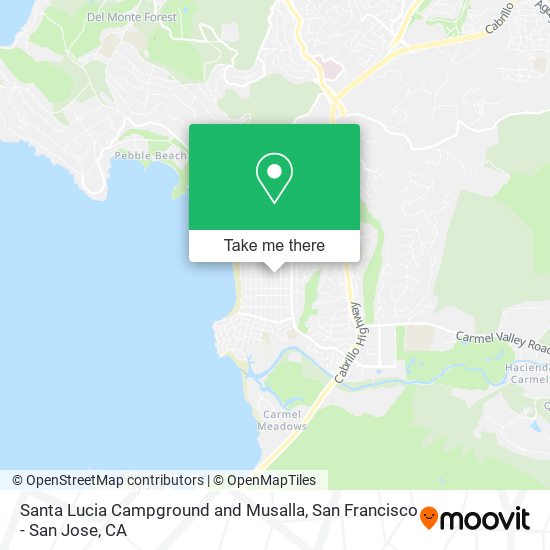 Santa Lucia Campground and Musalla map