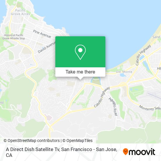 Mapa de A Direct Dish Satellite Tv