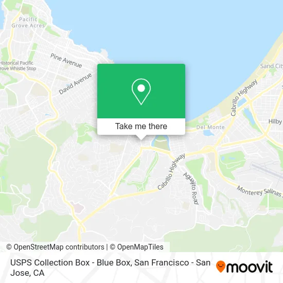 USPS Collection Box - Blue Box map