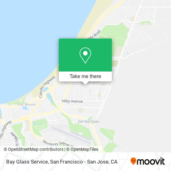 Bay Glass Service map