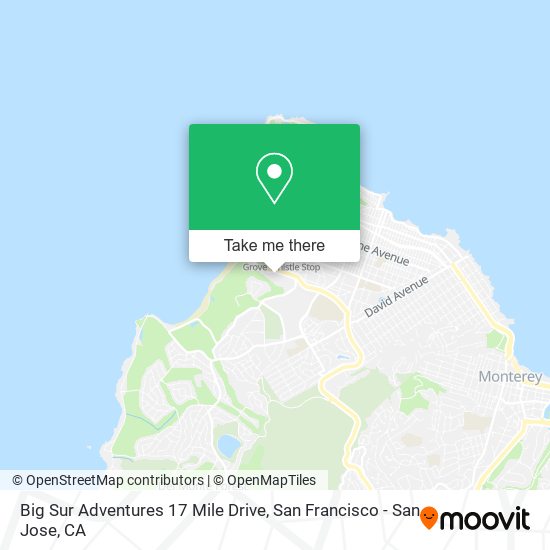 Mapa de Big Sur Adventures 17 Mile Drive