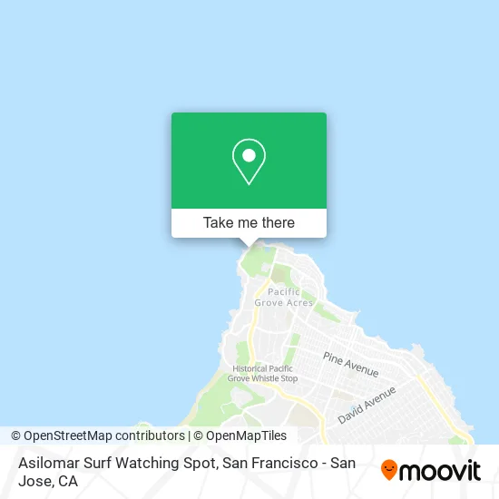 Asilomar Surf Watching Spot map