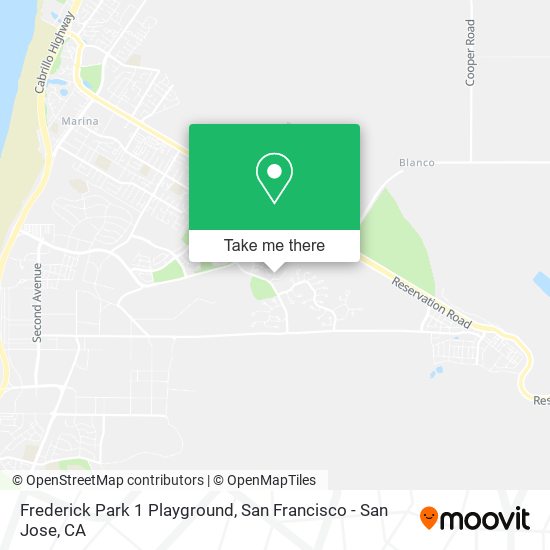 Mapa de Frederick Park 1 Playground